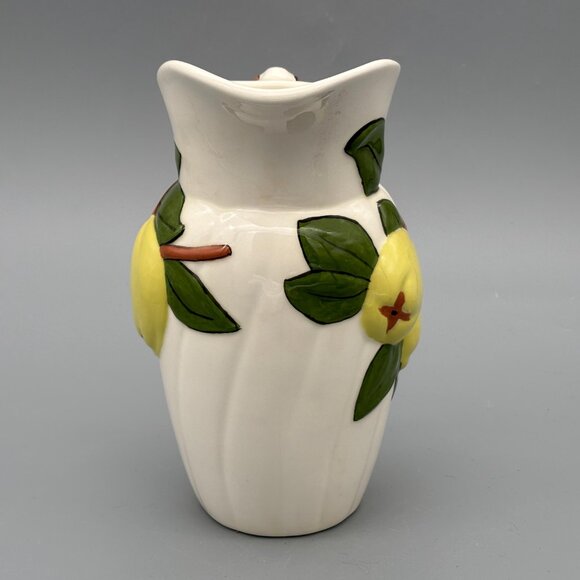 Vintage Holland Mold Pear Tree Ceramic Pitcher with Raised Fruit Design - Picture 3 of 8